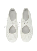 Silver Ballet Flats