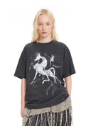 Magic Pony Print Oversized T-Shirt