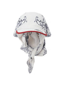 White Printed Sun Hat