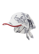 White Printed Sun Hat