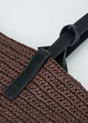 Brown Resort Style Woven Bag