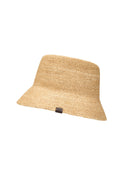 Natural Raffia Wide-Brim Bucket Hat