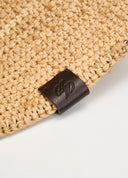Natural Raffia Wide-Brim Bucket Hat