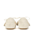Ivory Tassel Woven Ballet Sneakers
