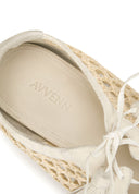 Ivory Tassel Woven Ballet Sneakers
