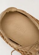 Khaki Tassel Woven Ballet Sneakers