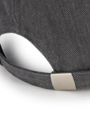 Dark Grey Denim Baseball Cap