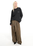 Black Slogan Long-Sleeve Tee
