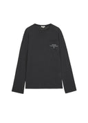 Black Slogan Long-Sleeve Tee