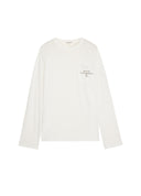 White Slogan Long-Sleeve Tee