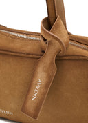 Khaki Suede Bowling Bag