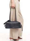 Pebbled Leather Bowling Bag