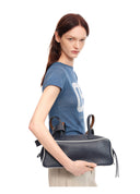 Pebbled Leather Bowling Bag
