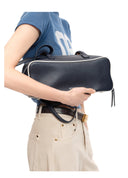Pebbled Leather Bowling Bag