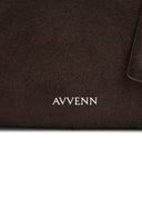 Coffee Brown Suede Bowling Bag