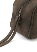 Grey Suede Bowling Bag