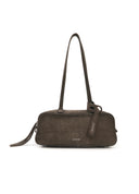 Grey Suede Bowling Bag