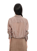 Gathered Cropped Jacket