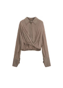 Gathered Cropped Jacket