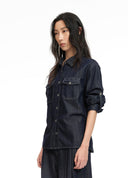 Embroidered Denim Shirt