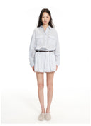 Nautical stripe bubble shorts set