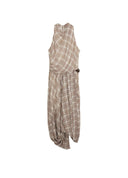 Plaid asymmetric bubble dress