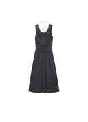 Draped Collar Sleeveless Dress