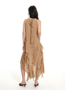 Ruffle Halter Tiered Dress