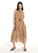 Ruffle Halter Tiered Dress