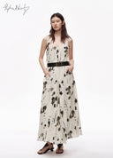 Artist Swaying Silver-Lotus Dress