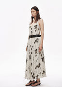 Artist Swaying Silver-Lotus Dress