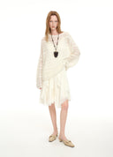 Layered Alpaca Knit Dress Set
