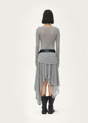 Grey Asymmetric Knit Dress