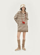 Striped Knit Dress (with Socks)
