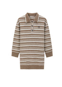 Striped Knit Dress (with Socks)