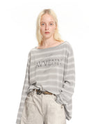 Relaxed Striped Knit Sweater
