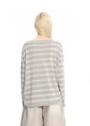 Relaxed Striped Knit Sweater