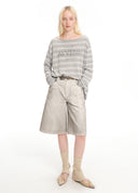 Relaxed Striped Knit Sweater