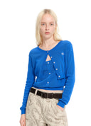Fitted Layered Knit Cardigan
