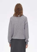 Sequin-Collar Cashmere Knit