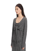 Floral knit cropped cardigan