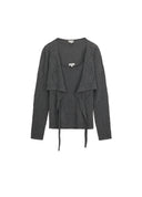 Floral knit cropped cardigan