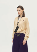 Artist Layered-Look Drop-Shoulder Knit