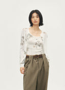 Artist Printed Cardigan & Bandeau Set