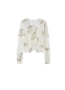 Artist Printed Cardigan & Bandeau Set