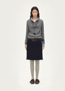 Contrast Polo Knit Sweater