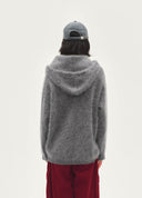 Hooded Scarf Decor Sweater