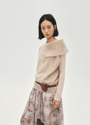 Asymmetric Neck Pullover Sweater