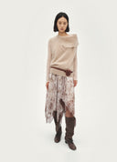 Asymmetric Neck Pullover Sweater