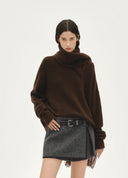 Fringed Scarf Detail Sweater